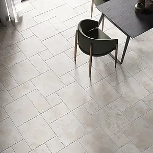 Background tile, Effect travertine, Color grey, Unglazed porcelain stoneware, 20x20 cm, Finish antislip
