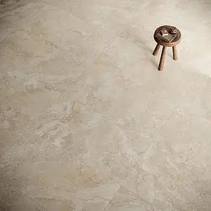 Background tile, Effect travertine, Color brown, Unglazed porcelain stoneware, 60x120 cm, Finish antislip