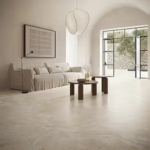Background tile, Effect travertine, Color brown, Unglazed porcelain stoneware, 120x120 cm, Finish antislip