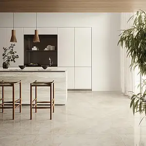 Background tile, Effect travertine, Color beige, Unglazed porcelain stoneware, 60x120 cm, Finish polished