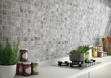 Effect terracotta, Color grey, Mosaic tile, Unglazed porcelain stoneware, 30x30 cm, Finish antislip