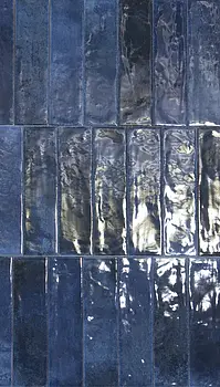 Bakgrundskakel, Textur enfärgad, Färg marinblå, Kakel, 6.5x25 cm, Yta blank