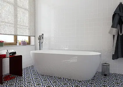 Background tile, Effect unicolor, Color white, Ceramics, 24.3x24.3 cm, Finish glossy