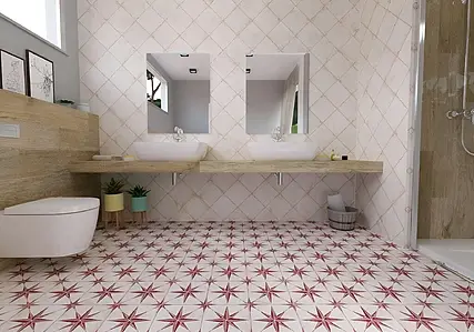 Background tile, Color multicolor, Glazed porcelain stoneware, 22.5x22.5 cm, Finish antislip