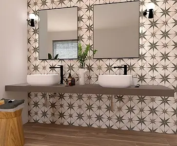 Background tile, Color multicolor, Glazed porcelain stoneware, 22.5x22.5 cm, Finish antislip