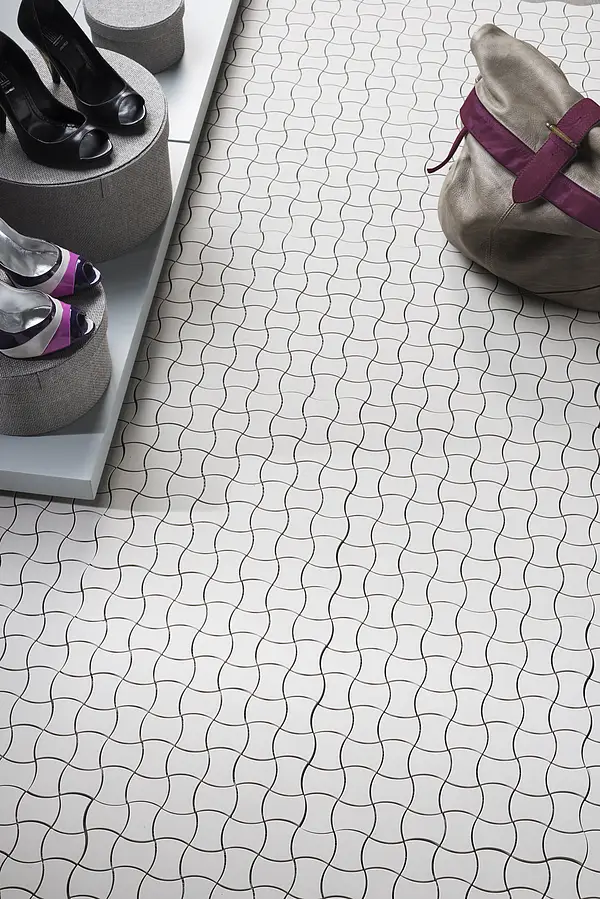 Mosaic tile, Effect unicolor, Color grey,white, Unglazed porcelain stoneware, 30x30 cm, Finish antislip