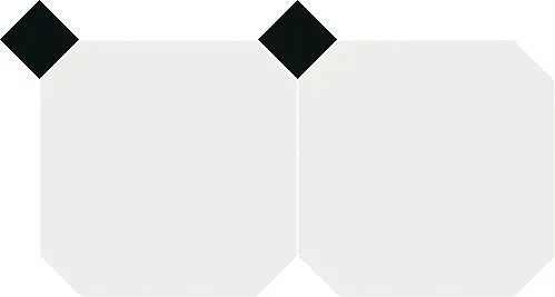 CE.SI. Ceramica, Metro, Metro_Ottagono_Bianco/Nero_5x5_Metro_ottagono_bianco/Nero_5x5