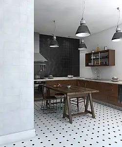 Background tile, Effect unicolor, Color white, Ceramics, 13x13 cm, Finish matte