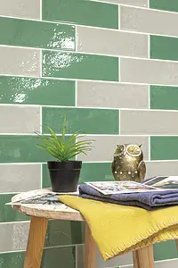 Background tile, Effect unicolor, Color beige, Ceramics, 7.5x22.5 cm, Finish glossy