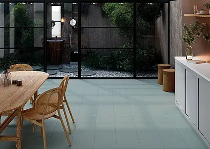 Background tile, Effect unicolor, Color sky blue, Glazed porcelain stoneware, 31x31 cm, Finish antislip