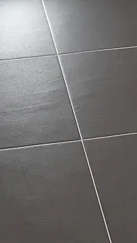 Background tile, Effect unicolor, Color black, Glazed porcelain stoneware, 31x31 cm, Finish antislip
