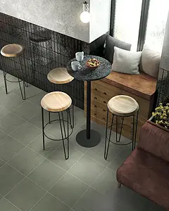 Background tile, Effect unicolor, Color green, Glazed porcelain stoneware, 31x31 cm, Finish antislip