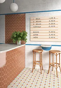 Background tile, Effect unicolor, Color orange, Ceramics, Finish glossy