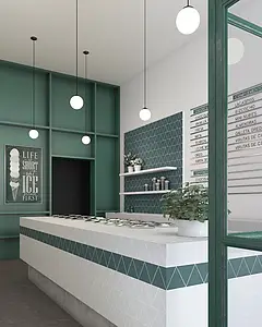 Background tile, Effect unicolor, Color green, Ceramics, Finish matte