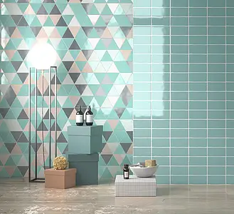 Background tile, Effect unicolor, Color white, Ceramics, Finish glossy