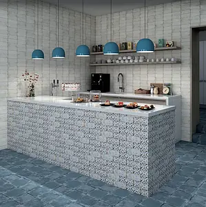 Background tile, Color sky blue, Glazed porcelain stoneware, 20x20 cm, Finish antislip