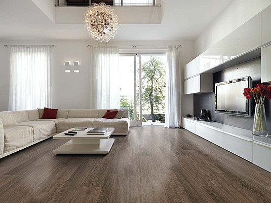 Background tile, Effect wood, Color brown, Glazed porcelain stoneware, 20x120 cm, Finish matte