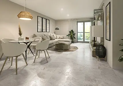 Carrelage, Effet autres types de pierre, Teinte grise, Grès cérame émaillé, 60x120 cm, Surface mate