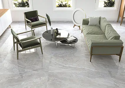 Carrelage, Effet pierre,autres types de marbre, Teinte grise, Grès cérame émaillé, 80x160 cm, Surface polie