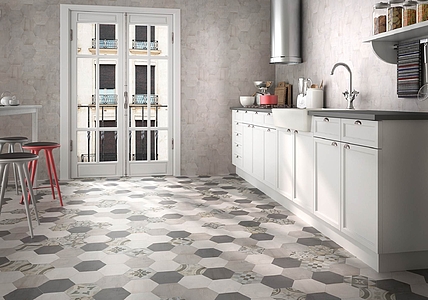Madelaine Porcelain Tiles produced by Cifre Ceramica, Style patchwork, faux encaustic tiles