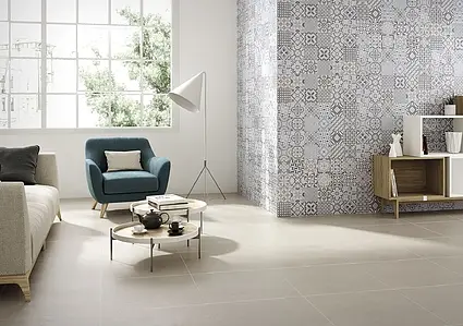 Grundflise, Effekt beton, Farve brun, Glaseret porcelænsstentøj, 60x60 cm, Overflade skridsikker