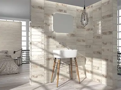 Background tile, Color beige, Ceramics, 7.5x30 cm, Finish glossy
