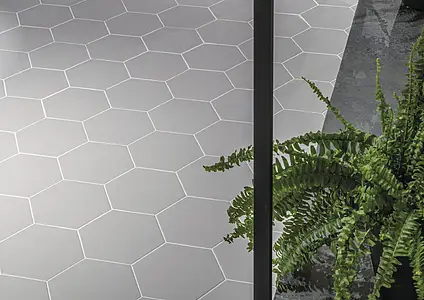 Background tile, Effect unicolor, Color grey, Glazed porcelain stoneware, 15x17 cm, Finish antislip
