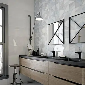 Background tile, Effect unicolor, Color white, Ceramics, 30x90 cm, Finish glossy