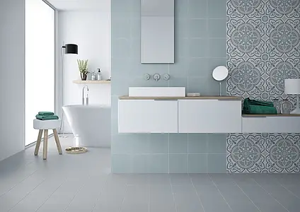 Background tile, Effect unicolor, Color grey, Glazed porcelain stoneware, 20x20 cm, Finish matte