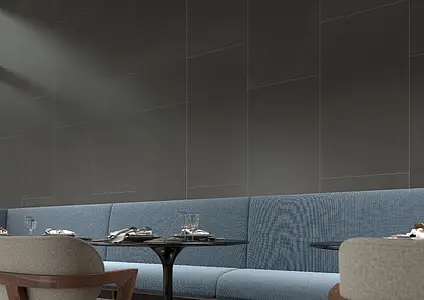 Background tile, Effect concrete, Color black, Unglazed porcelain stoneware, 59.8x119.8 cm, Finish matte