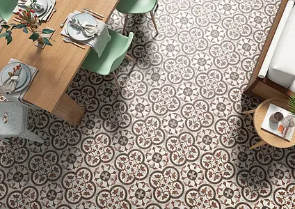 Background tile, Effect wood,faux encaustic tiles,other marbles, Color multicolor, Glazed porcelain stoneware, 19.7x19.7 cm, Finish matte