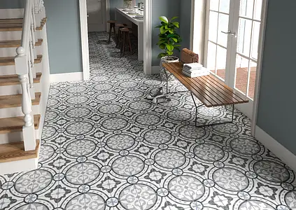 Background tile, Effect faux encaustic tiles, Color multicolor, Glazed porcelain stoneware, 19.7x19.7 cm, Finish matte