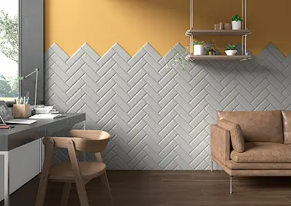 Background tile, Effect unicolor, Color grey, Style metro, Ceramics, 9.7x29.7 cm, Finish matte