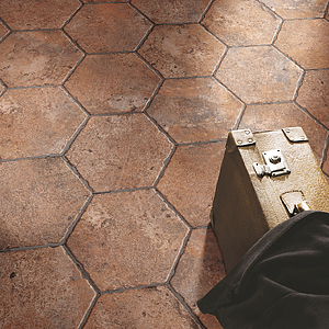 Background tile, Effect other stones, Color red, Glazed porcelain stoneware, 24x27.7 cm, Finish antislip