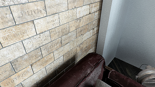 Chicago Porcelain Tiles produced by Cir Manifatture Ceramiche, Stone, brick effect