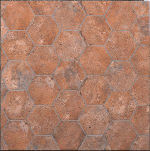 Rode tegel, andere soorten steen look, hexagon 24x28 (Italië). Reviews ...