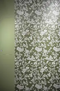 Grundflise, Effekt harpiks, Farve grøn, Glaseret porcelænsstentøj, 60x120 cm, Overflade skridsikker