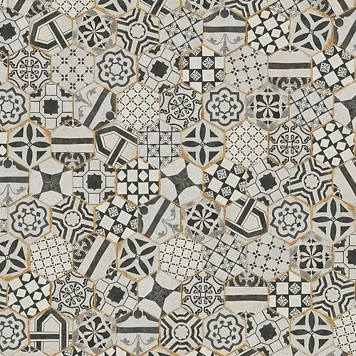 Cir Manifatture Ceramiche, Cotto del Campiano, 1081301_DecoroCampianoMixEsagona