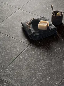 Background tile, Effect stone,other stones, Color black, Glazed porcelain stoneware, 40x40 cm, Finish antislip