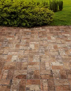 Background tile, Effect brick,other stones, Color brown, Glazed porcelain stoneware, 10x20 cm, Finish antislip