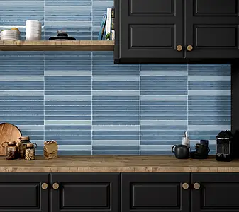 Background tile, Effect unicolor, Color sky blue, Ceramics, 5x50 cm, Finish glossy