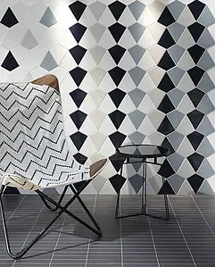 Background tile, Effect unicolor, Color grey, Ceramics, 16x18.5 cm, Finish glossy