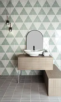 Background tile, Effect unicolor, Color white, Ceramics, 16x18.5 cm, Finish glossy