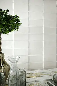 Background tile, Effect unicolor, Color beige, Style handmade, Ceramics, 7.5x15 cm, Finish glossy