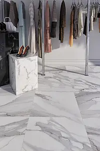 Grundflise, Effekt sten,other marbles, Farve hvid, Glaseret porcelænsstentøj, 66x66 cm, Overflade Sleben