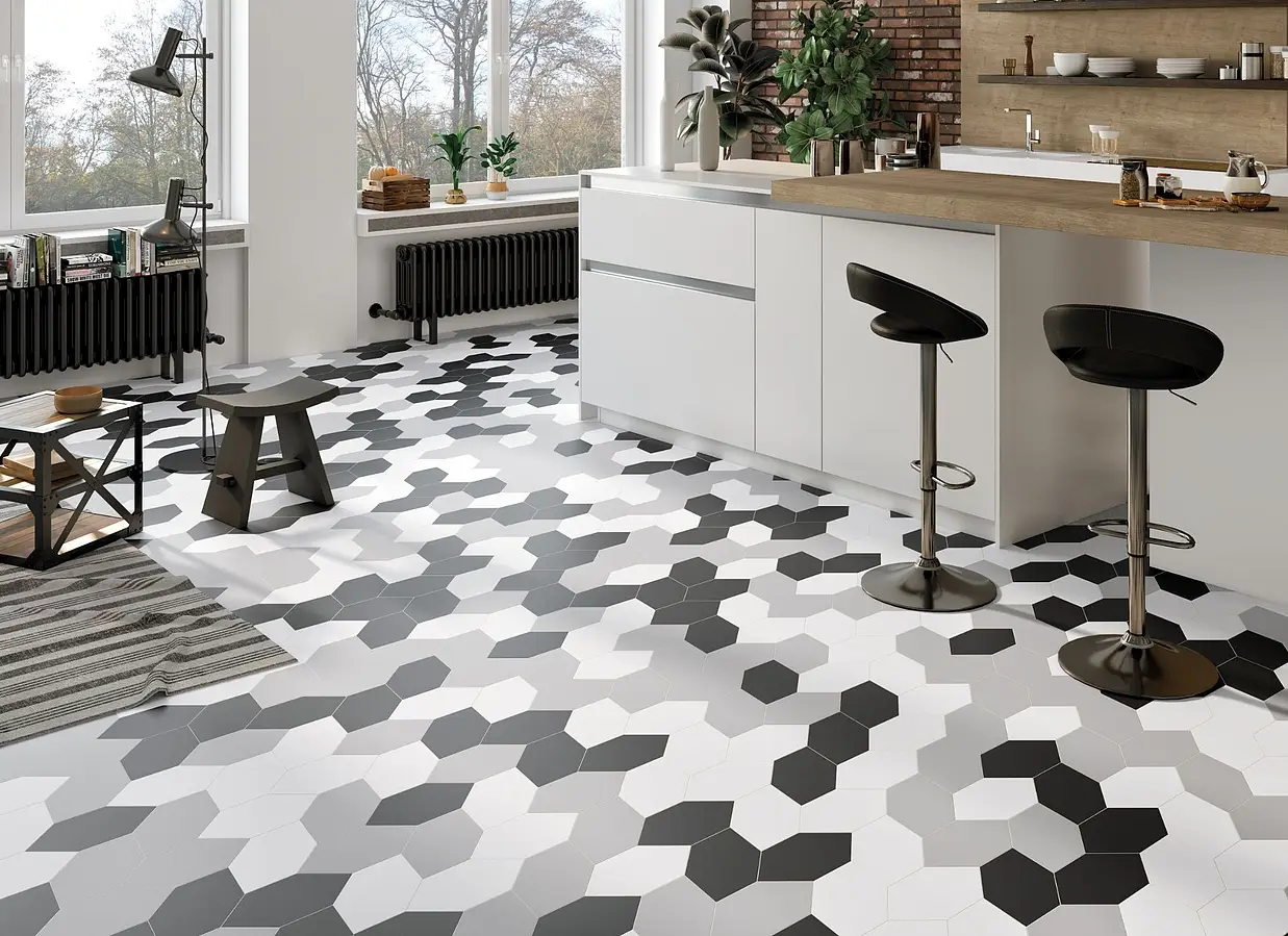 Background tile, Effect unicolor, Color black, Glazed porcelain stoneware, 17x33 cm, Finish matte