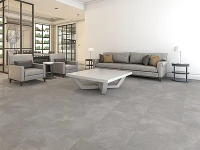 Bakgrundskakel, Textur betong, Färg grå, Glaserad granitkeramik, 50x50 cm, Yta matt