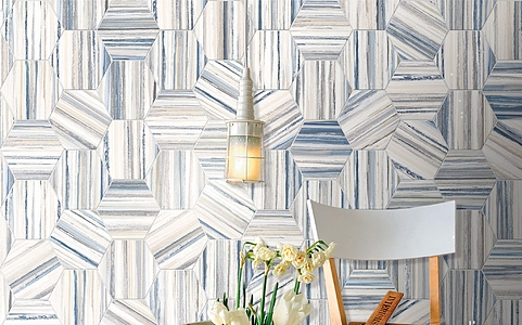 Background tile, Color sky blue, Glazed porcelain stoneware, 22x25 cm, Finish matte