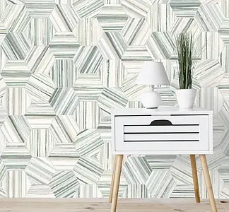 Background tile, Color green, Glazed porcelain stoneware, 22x25 cm, Finish matte