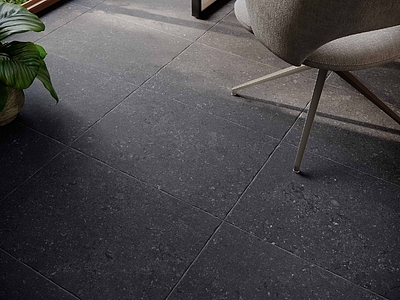 Background tile, Effect other stones, Color black, Glazed porcelain stoneware, 44x66 cm, Finish antislip